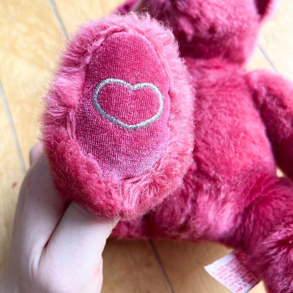 Russ Berrie & Co. “CHERI” Plush Teddy Bear Cherry Pink With Heart VALENTINES DAY - Picture 7 of 9